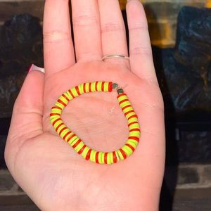 Homemade clay bead bracelet